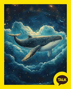 A Whale Swimming In The Stars 카카오톡 테마 카톡테마 무료 다운로드