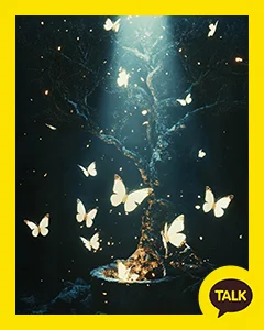 Butterflies In The Golden Sun 카카오톡 테마 카톡테마 무료 다운로드