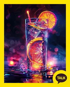 Lemon Cocktail In Purple Light 카카오톡 테마 카톡테마 무료 다운로드