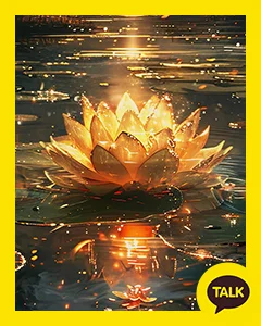 Lotus Flowers On A Pond At Sunset 카카오톡 테마 카톡테마 무료 다운로드