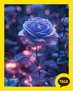 The Lights Of The Blue Rose Garden 카카오톡 테마 카톡테마 무료 다운로드